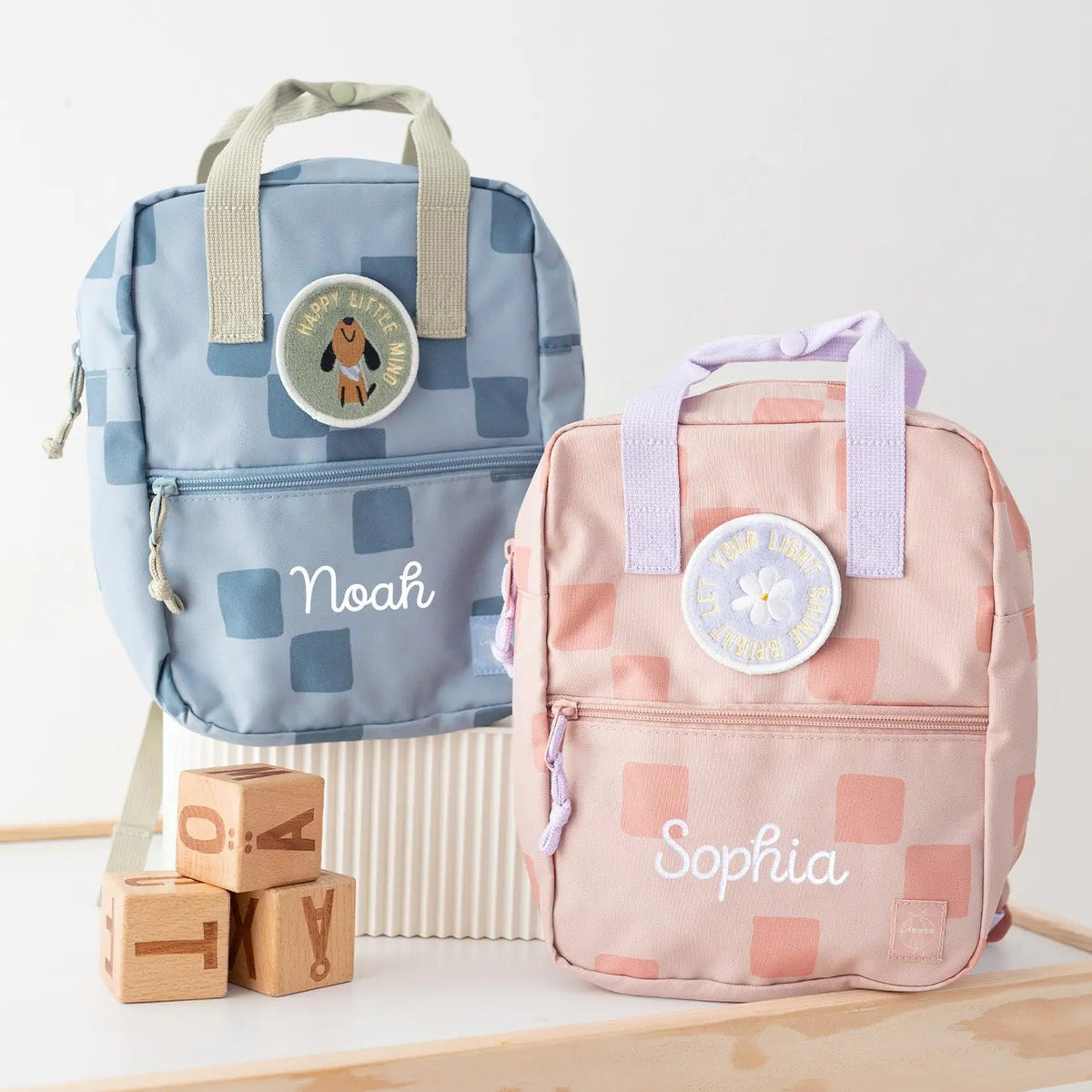 LÄSSIG Kindergartenrucksack Square "Pattern Party" personalisiert - wunderwunsch