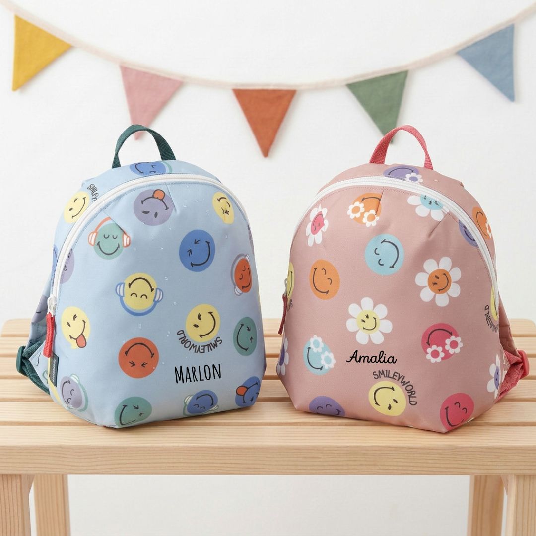 LÄSSIG Kinderrucksack Smileys personalisiert - wunderwunsch