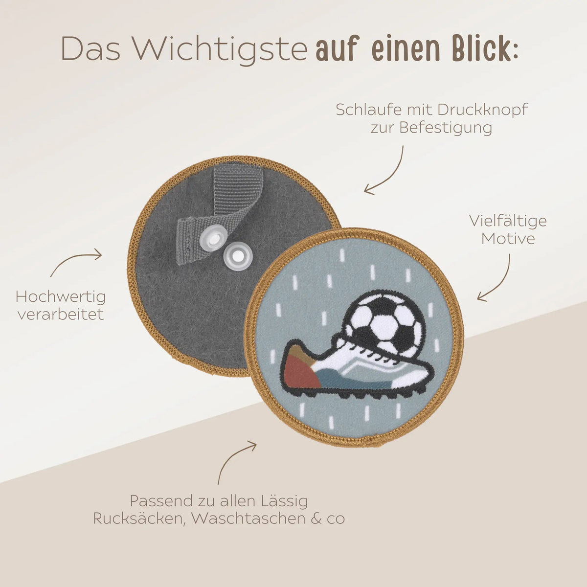 LÄSSIG Patches für Rucksäcke, Koffer & Kulturtaschen - wunderwunsch
