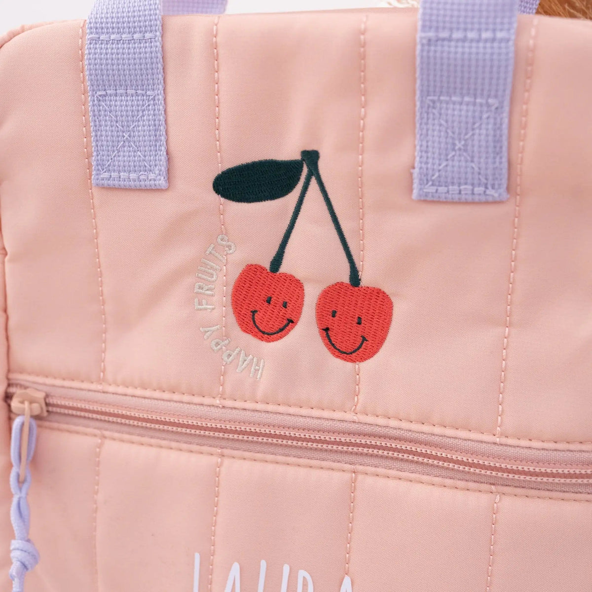 LÄSSIG Rucksack Kirsche & Smiley personalisiert - wunderwunsch