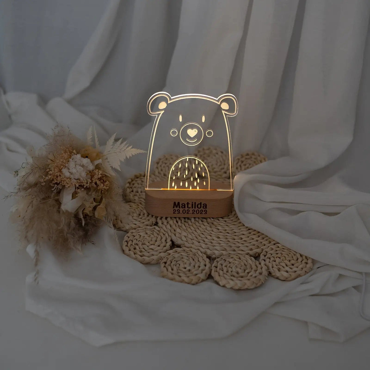 LED Tier Nachtlicht Tierform personalisiert - wunderwunsch