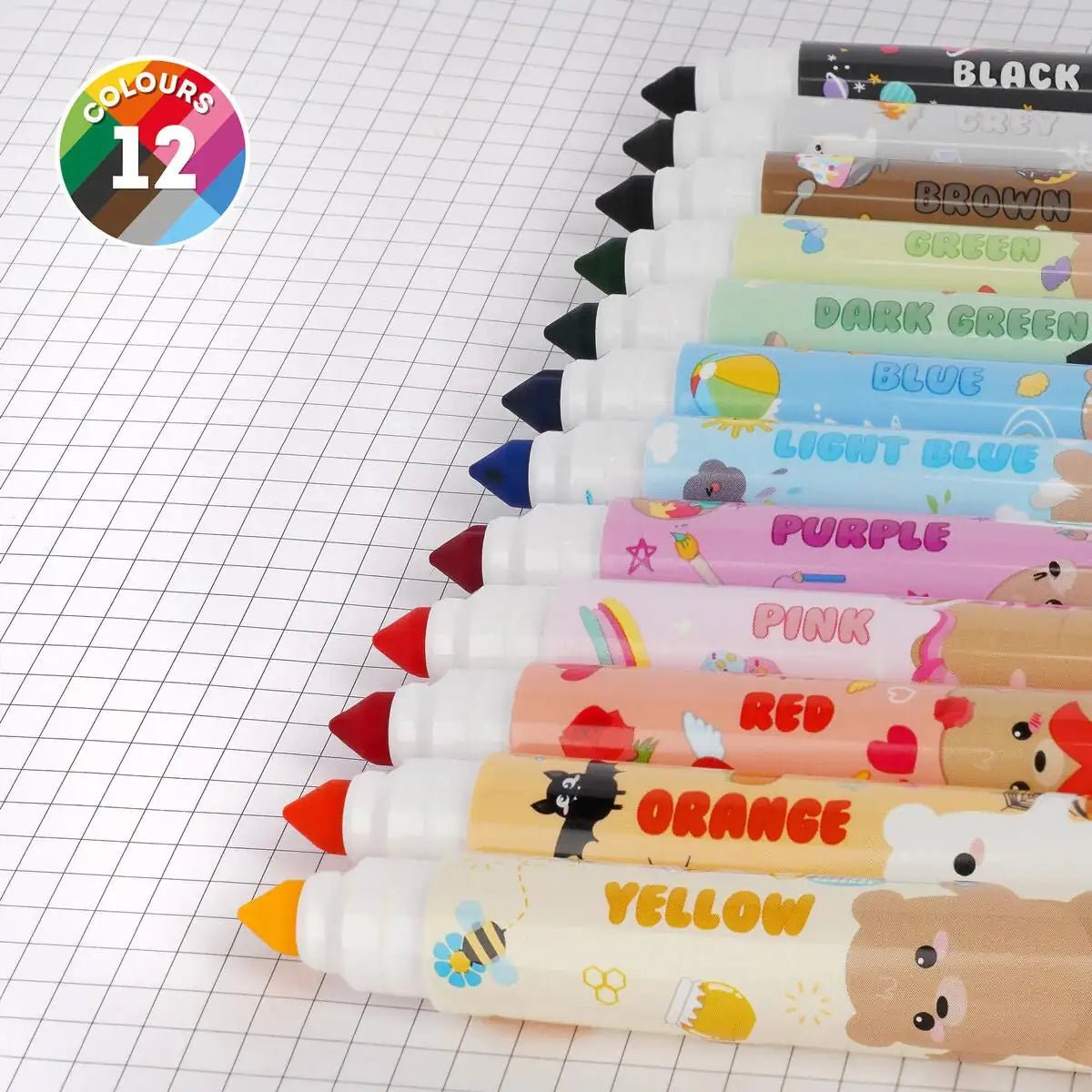LEGAMI Set mit 12 Filzstiften - Teddy - wunderwunsch