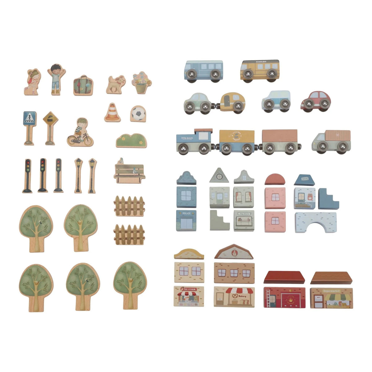 LITTLE DUTCH Holz Eisenbahn Gleis - XL - Essentials - wunderwunsch