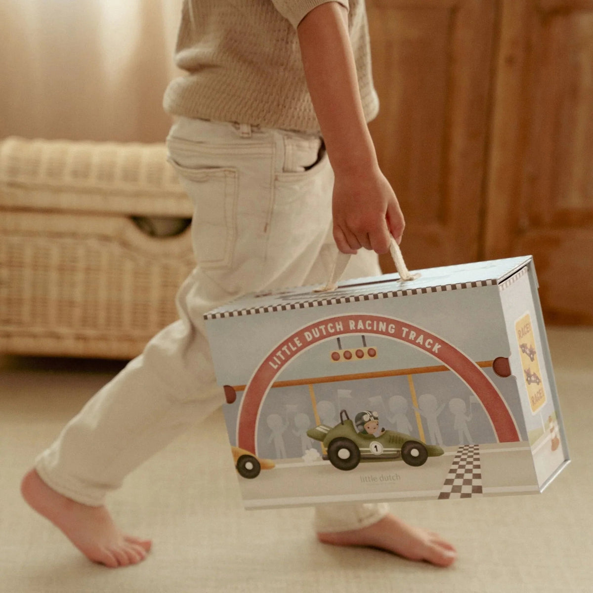 LITTLE DUTCH Holz Rennbahn im Spielkoffer - Essentials - wunderwunsch