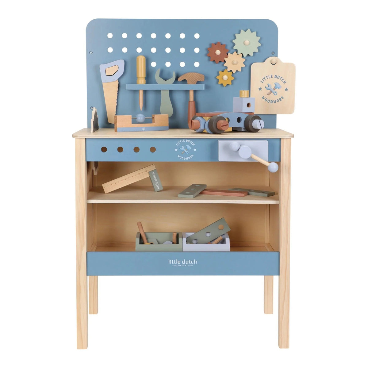LITTLE DUTCH Holz Werkbank - Essentials - blau - wunderwunsch