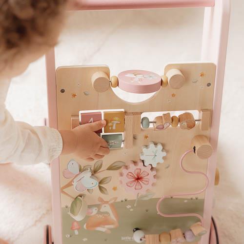 LITTLE DUTCH Lauflernwagen Holz - Fairy Garden - Rosa - wunderwunsch