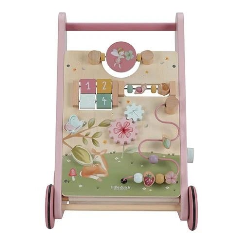 LITTLE DUTCH Lauflernwagen Holz - Fairy Garden - Rosa - wunderwunsch