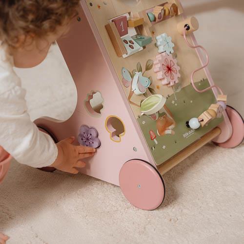 LITTLE DUTCH Lauflernwagen Holz - Fairy Garden - Rosa - wunderwunsch