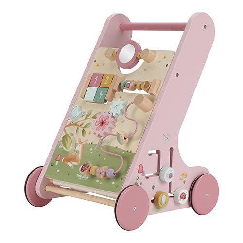 LITTLE DUTCH Lauflernwagen Holz - Fairy Garden - Rosa - wunderwunsch