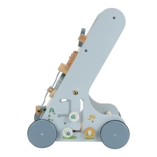 LITTLE DUTCH Lauflernwagen Holz - Forest Friends - Blau - wunderwunsch