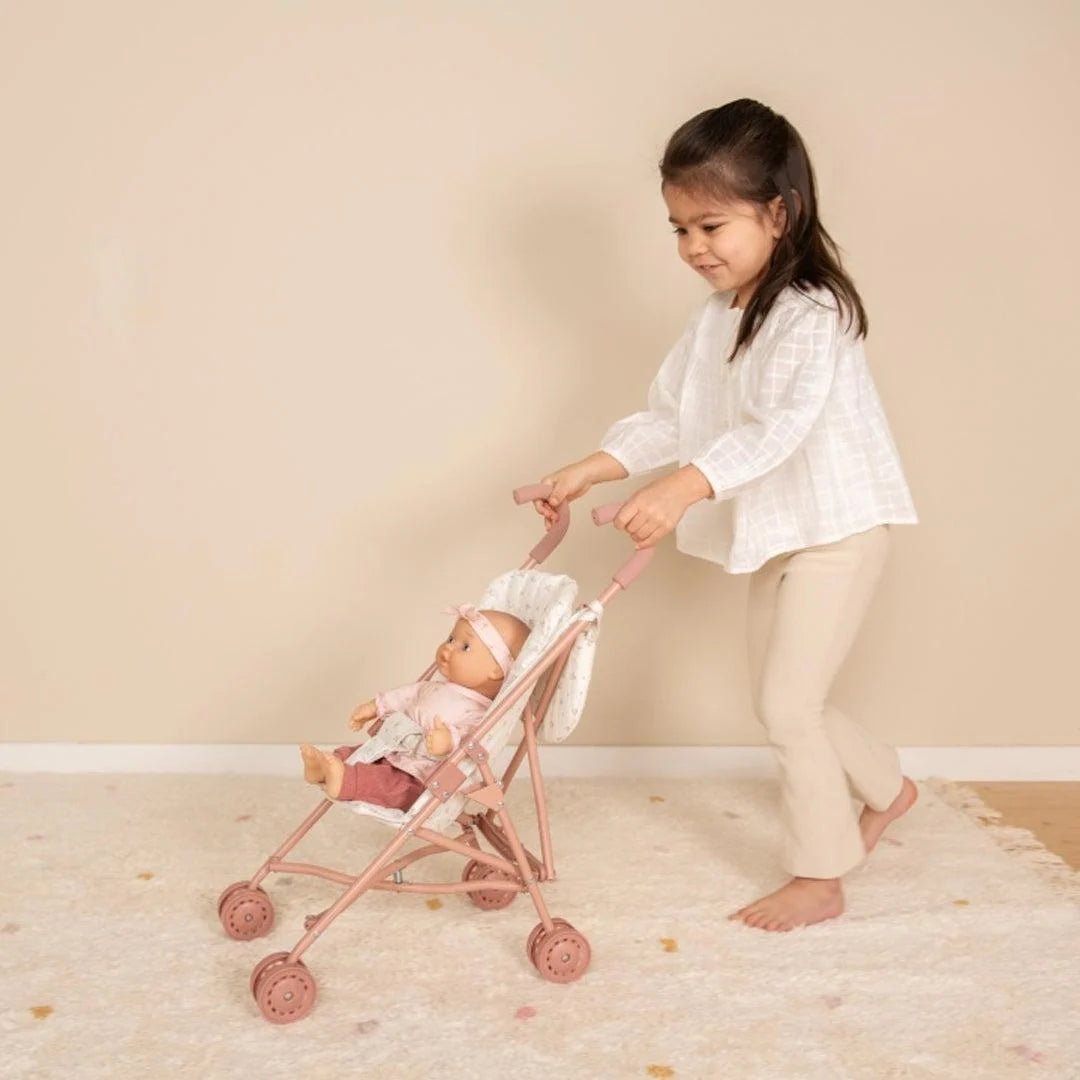LITTLE DUTCH Puppenbuggy klappbar – Essentials – White Meadows - wunderwunsch