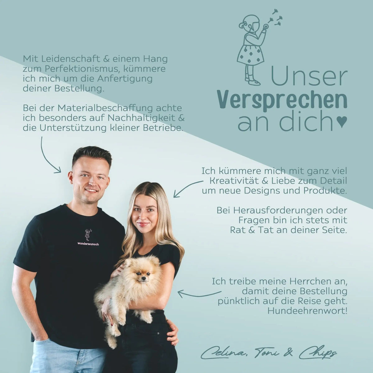 Lockendose Holz personalisiert - Regenbogen Punkte Aquarell - wunderwunsch