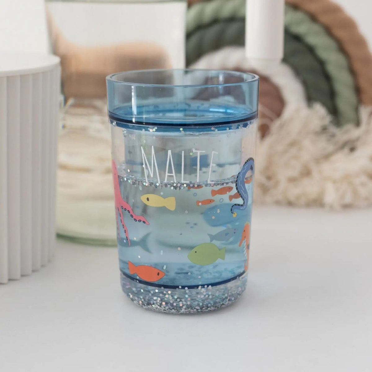 MEALIVING Glitzerbecher personalisiert - wunderwunsch