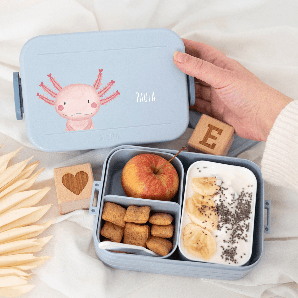 MEPAL Brotdose Kinder personalisiert mit Einsatz — Tiermotiv - wunderwunsch