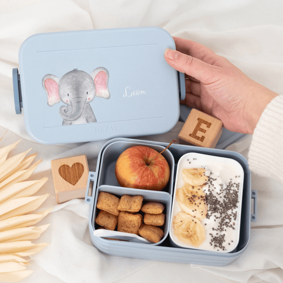 MEPAL Brotdose Kinder personalisiert mit Einsatz — Tiermotiv - wunderwunsch