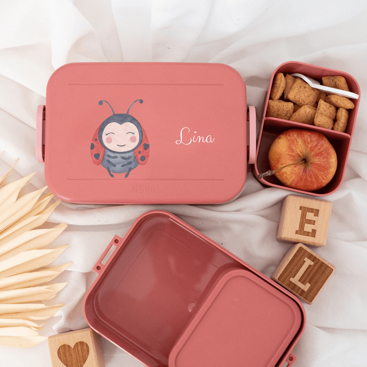 MEPAL Brotdose Kinder personalisiert mit Einsatz — Tiermotiv - wunderwunsch
