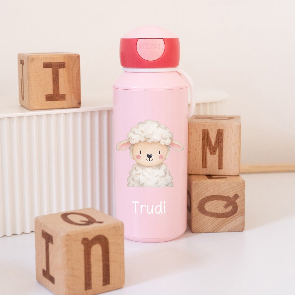 MEPAL Kinder Trinkflasche Campus personalisiert - Tier Aquarell - wunderwunsch