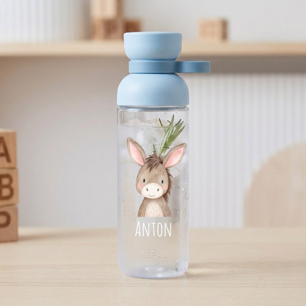 MEPAL Kinder Trinkflasche Vita personalisiert - Tier Aquarell - wunderwunsch