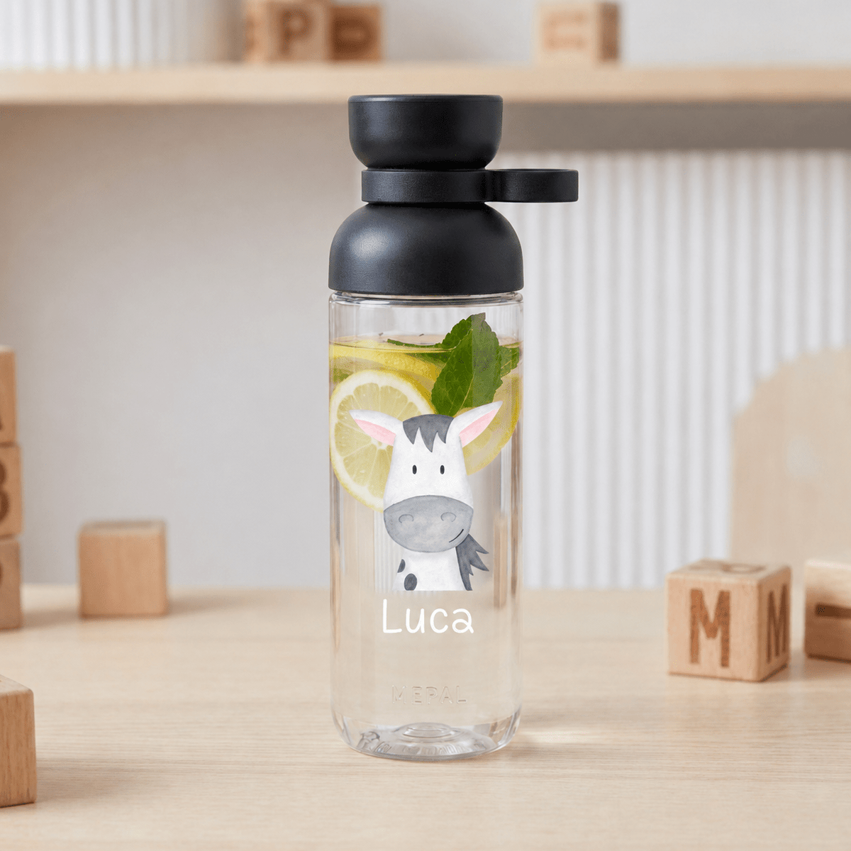 MEPAL Kinder Trinkflasche Vita personalisiert - Tier Aquarell - wunderwunsch