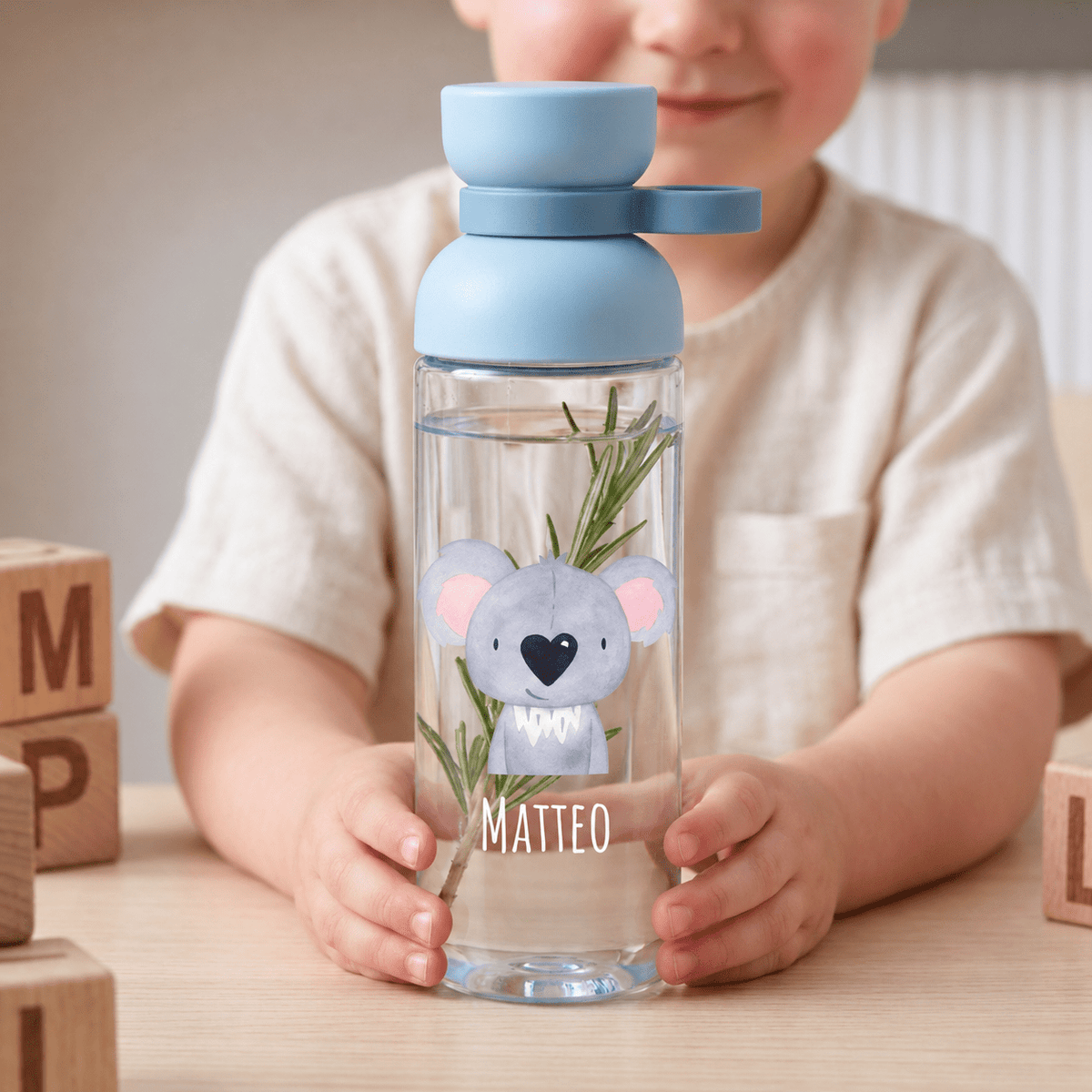 MEPAL Kinder Trinkflasche Vita personalisiert - Tier Aquarell - wunderwunsch