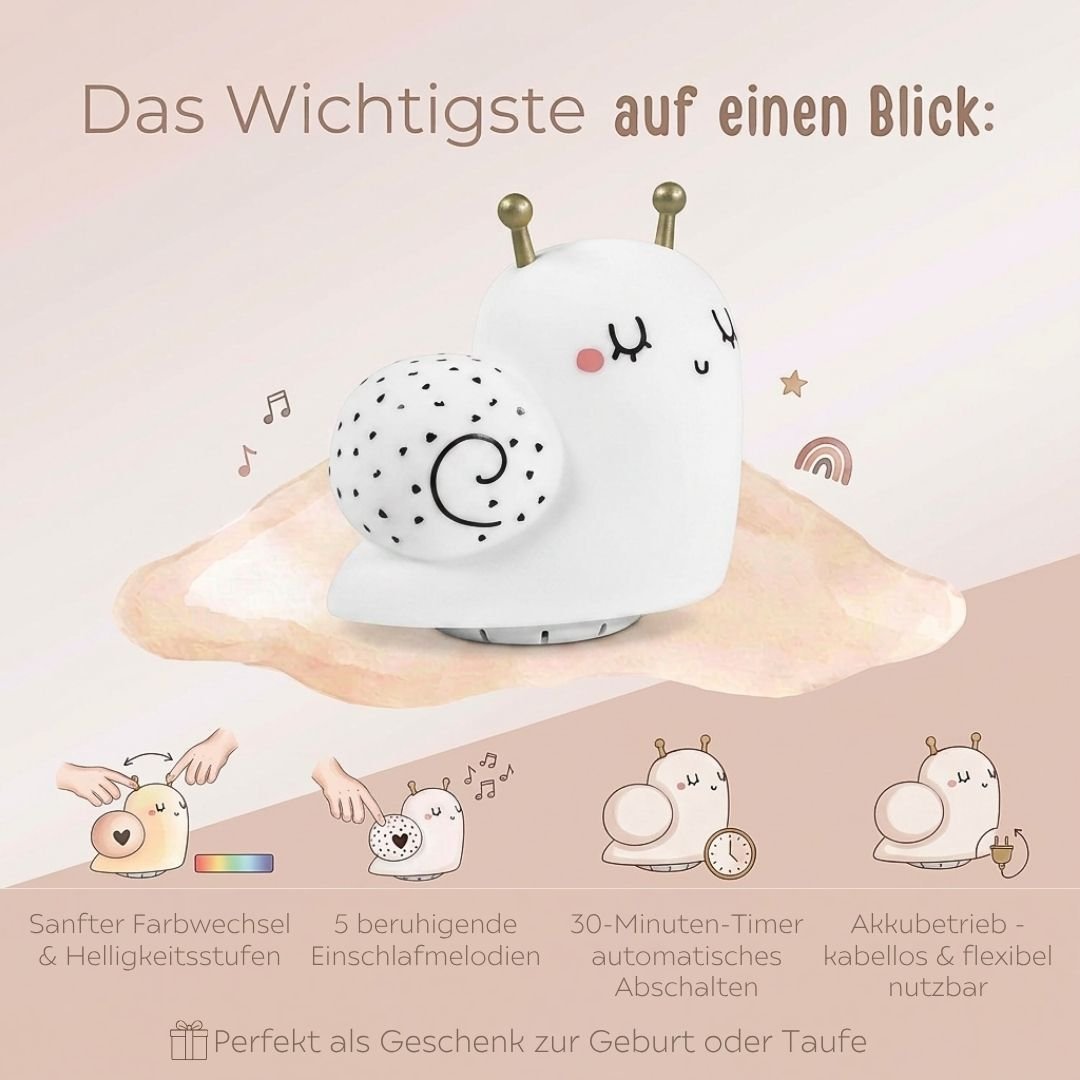 MINILAND Nachtlicht personalisiert - Schnecke - wunderwunsch