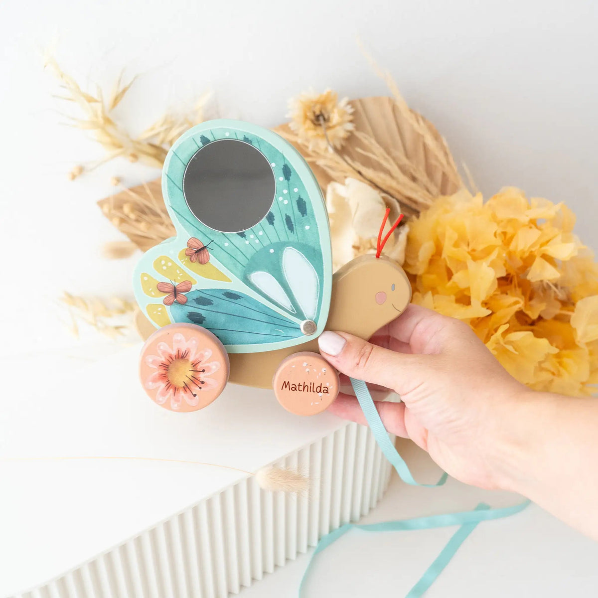 MOULIN ROTY Nachziehtier Schmetterling personalisierbar - wunderwunsch