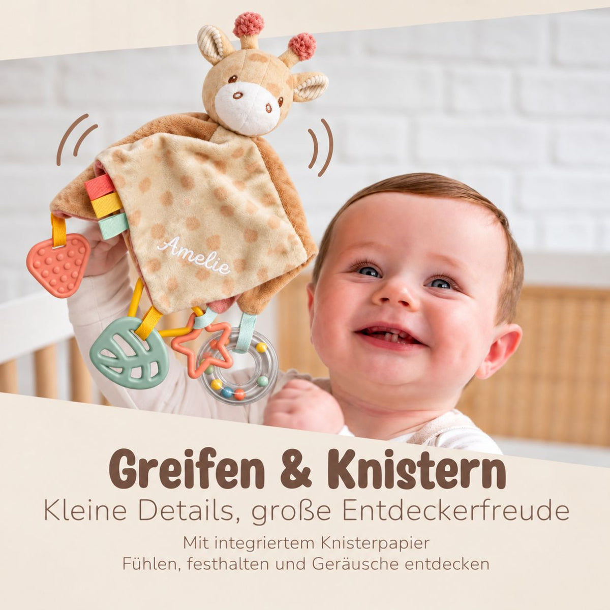 NATTOU Activity Schmusetuch personalisiert - wunderwunsch