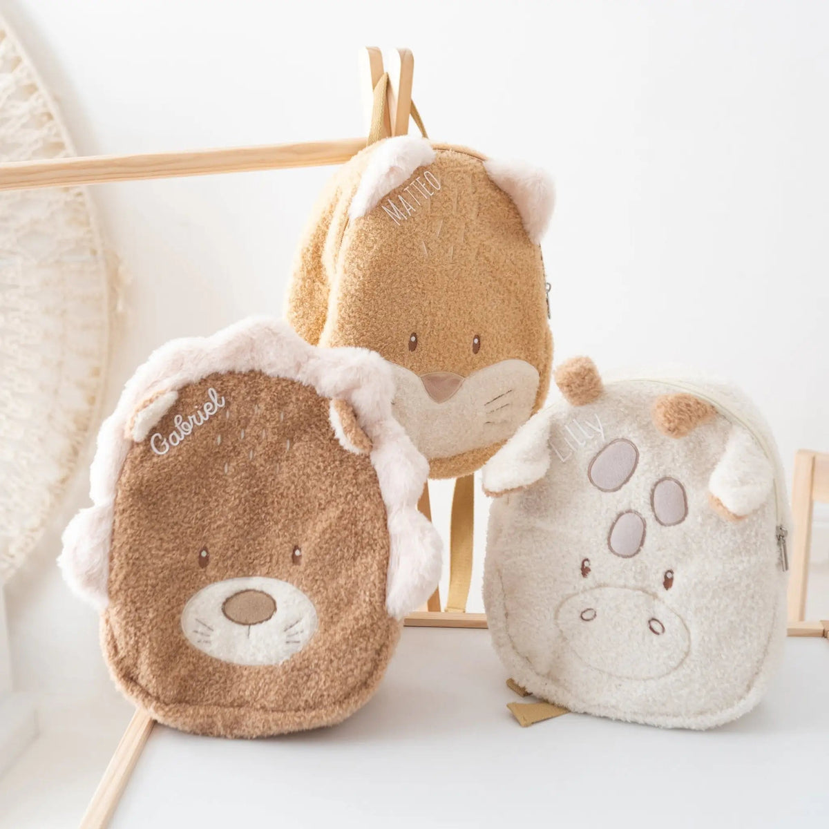 NATTOU Rucksack Tierform - Giraffe, Fuchs, Löwe - wunderwunsch