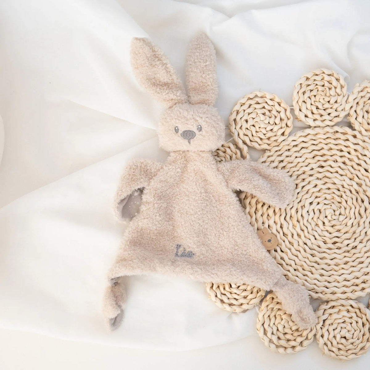 NATTOU Schmusetuch Hase personalisiert - leuchtet im Dunkeln - wunderwunsch