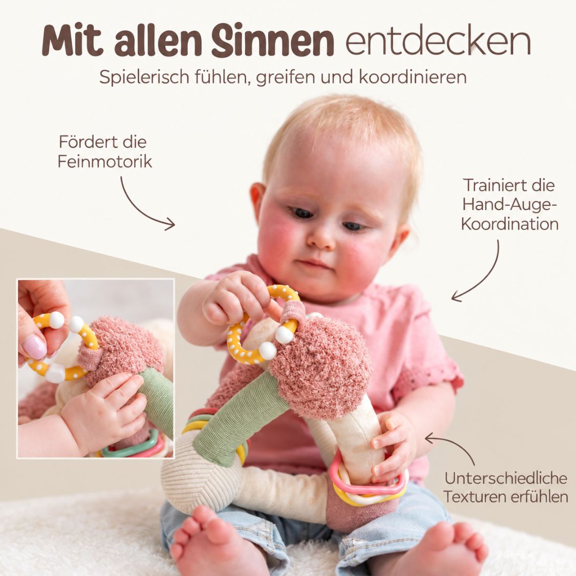 NATTOU Weiche Activity Pyramide personalisiert - wunderwunsch