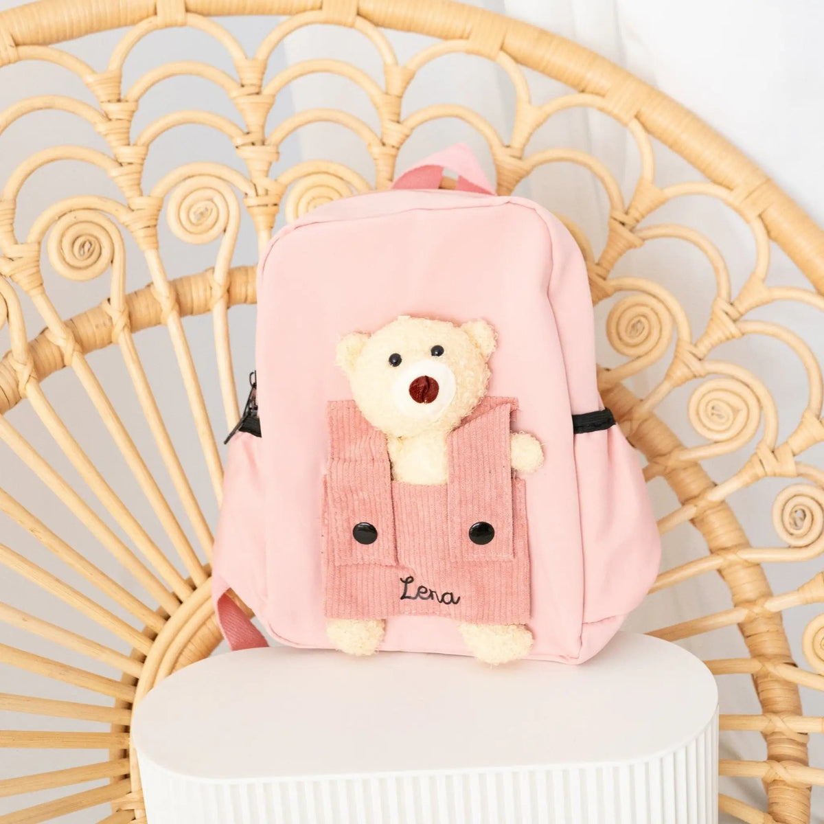 Rucksack mit Teddy - personalisiert - wunderwunsch