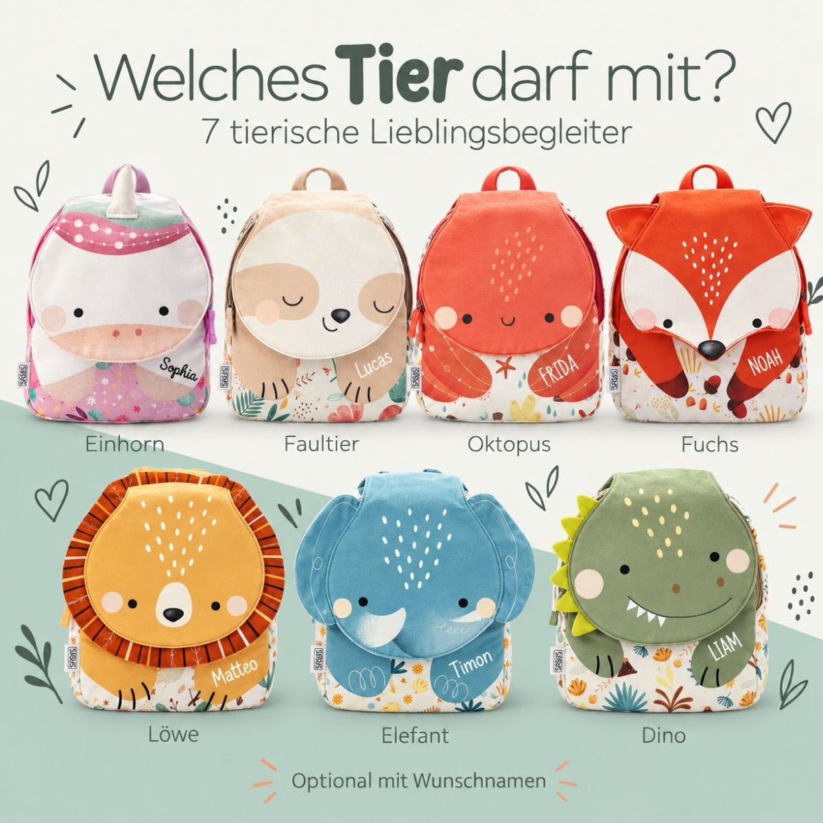 SASSI A5 Mini Rucksack personalisiert - wunderwunsch