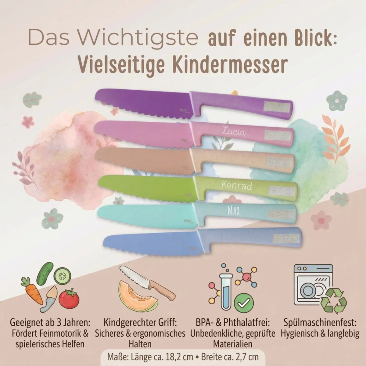 SKÅGFÄ Kindermesser personalisiert - wunderwunsch