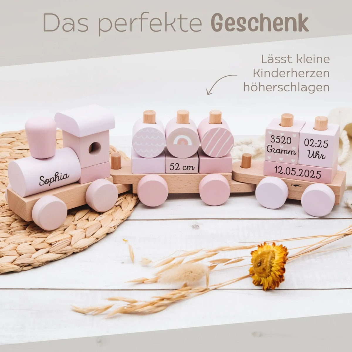 SMALL FOOT Holz Eisenbahn personalisiert - wunderwunsch