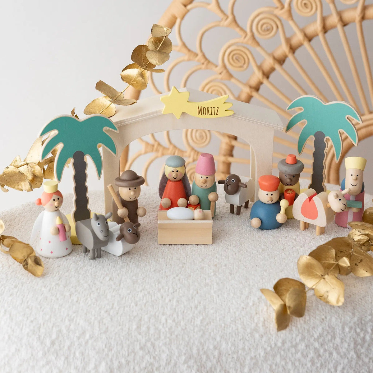 SMALL FOOT Holzkrippe Weihnachtsgeschichte personalisiert - wunderwunsch