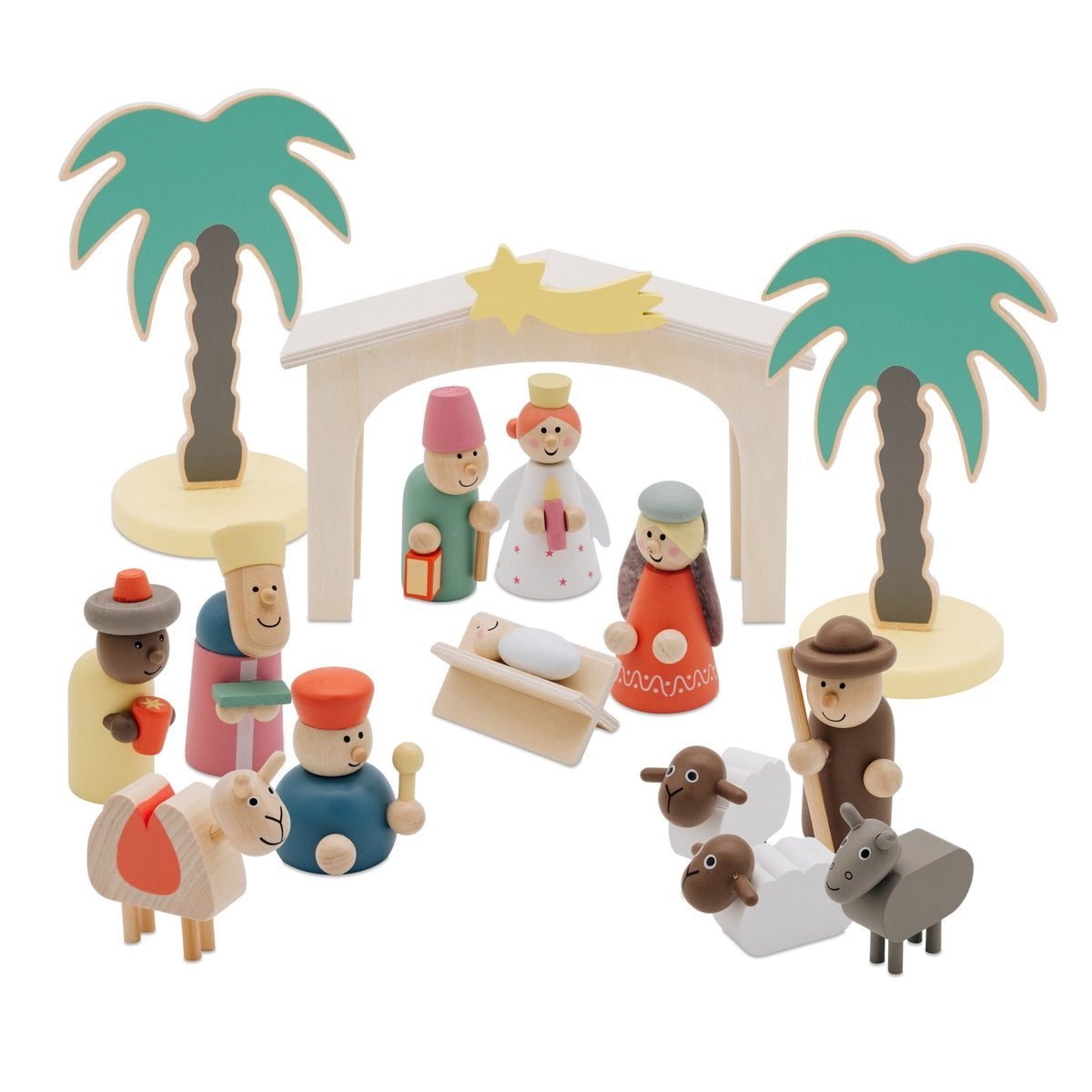 SMALL FOOT Holzkrippe Weihnachtsgeschichte personalisiert - wunderwunsch