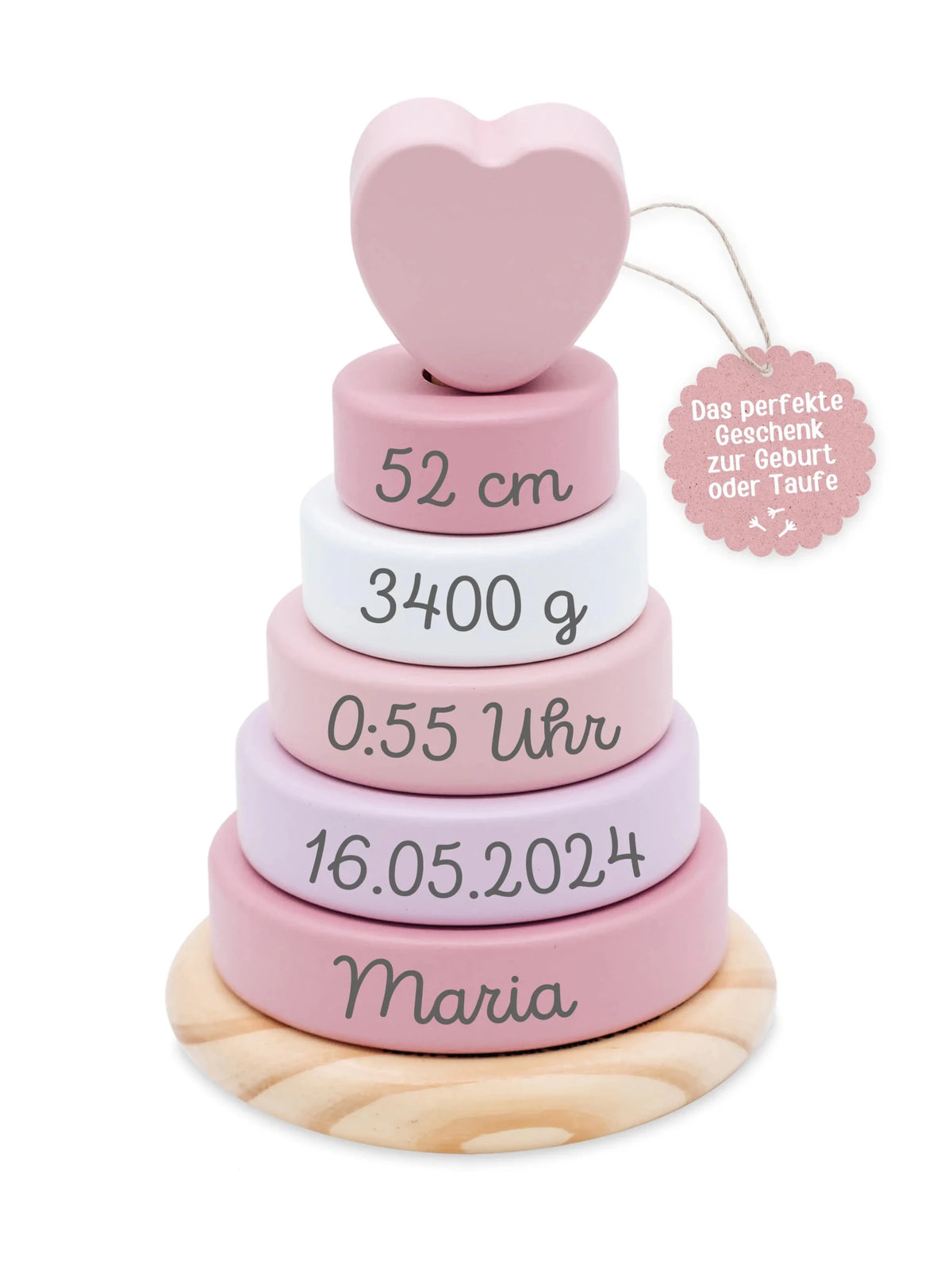 Small foot Stapelturm Holz personalisiert - wunderwunsch