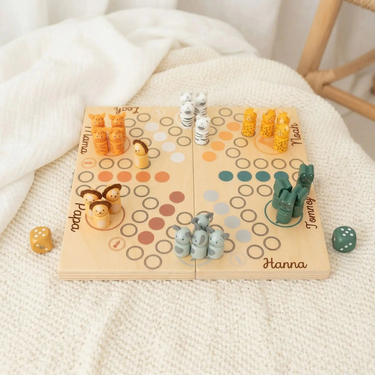 SMALL FOOT XXL Ludo-Spiel Safari für 6 Personen - wunderwunsch