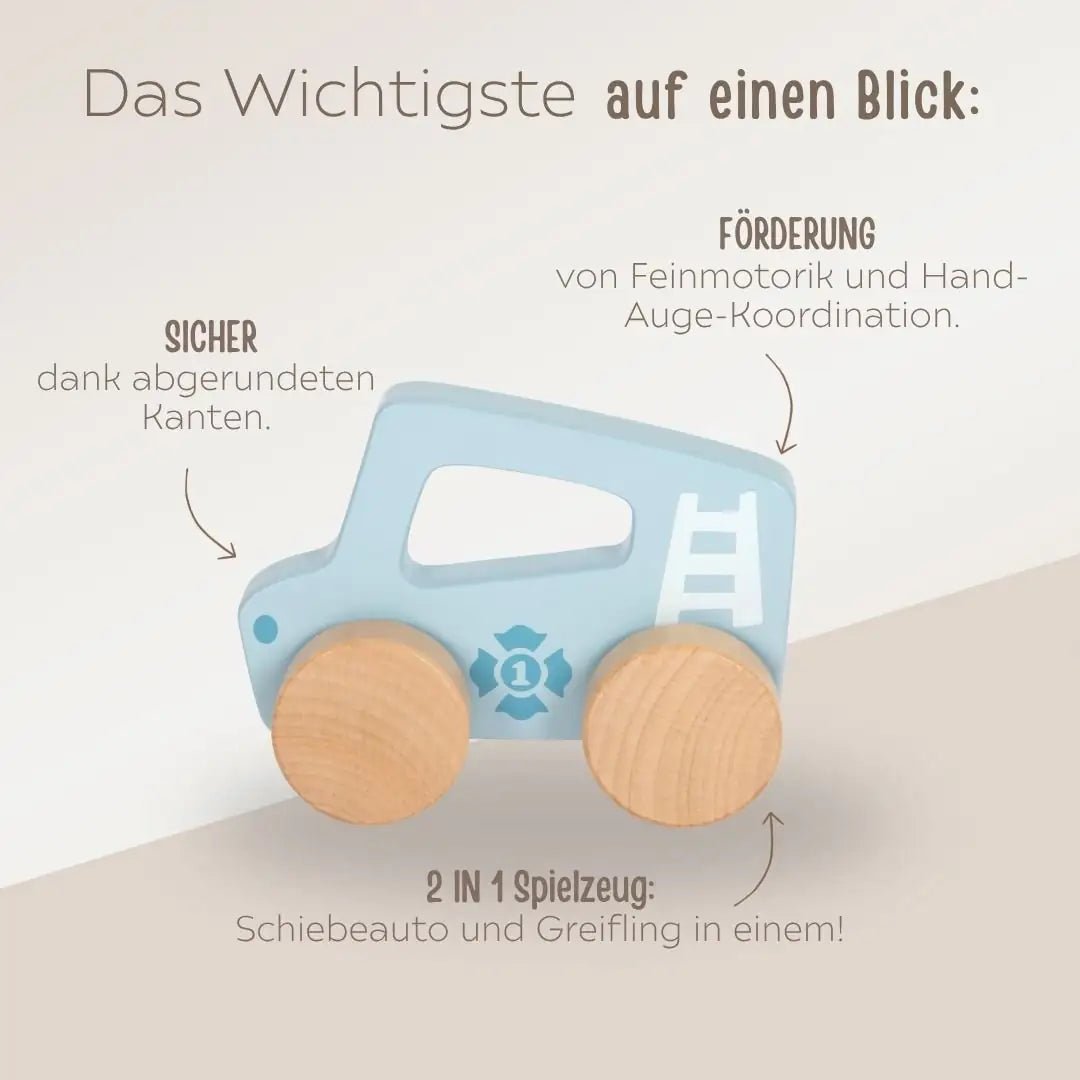 SMALL FOOT Schiebeauto personalisierbar - wunderwunsch