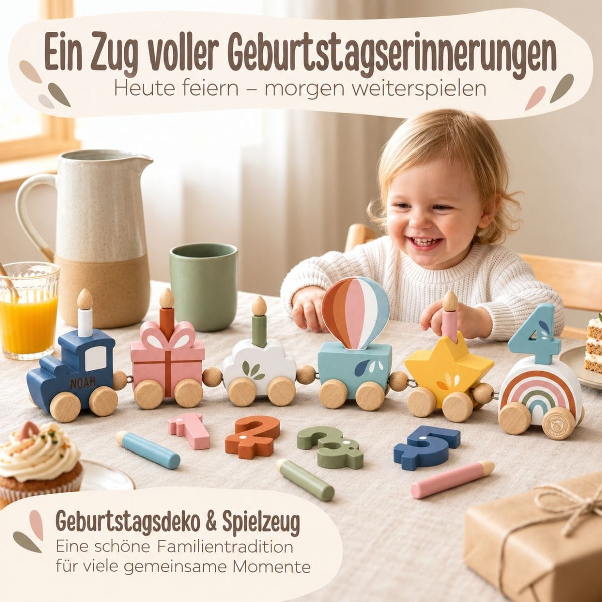 SPEEDY MONKEY Geburtstagszug personalisiert - wunderwunsch