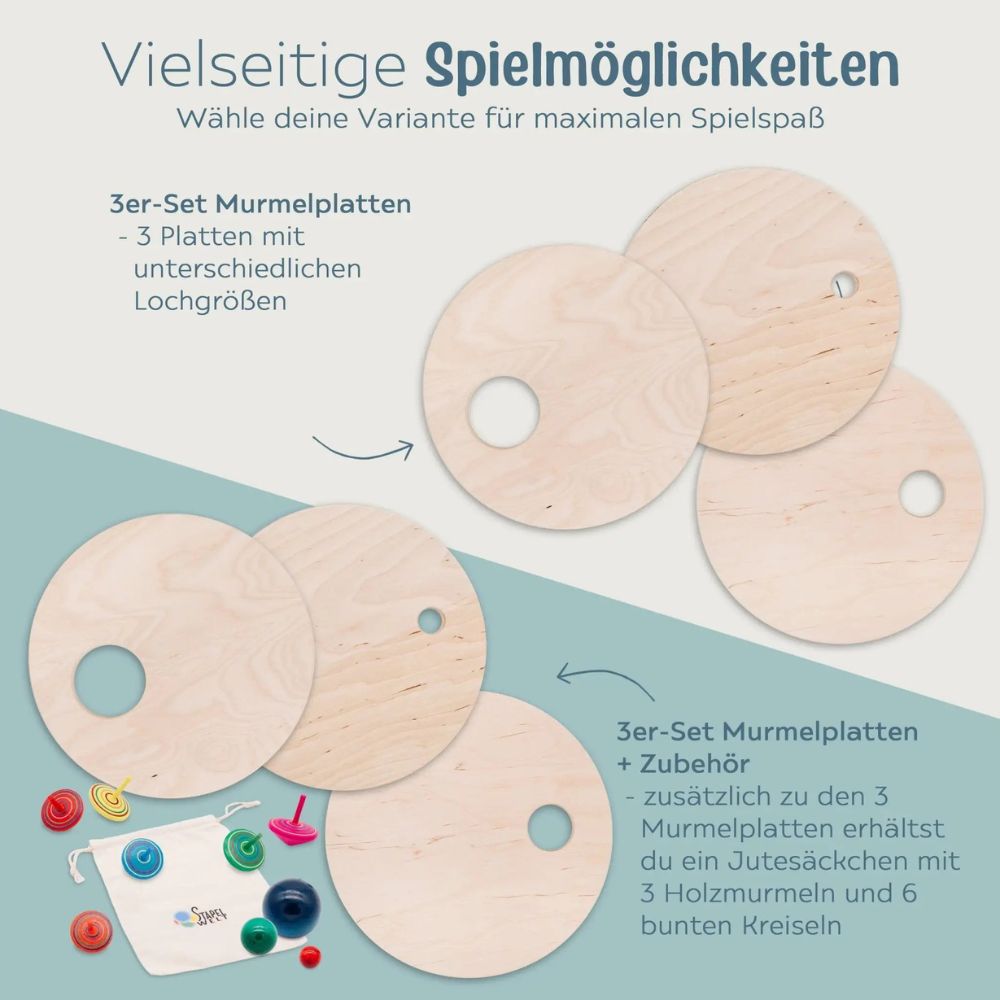 STAPELWELT 3er-Set Abenteuerplatten aus Holz - wunderwunsch