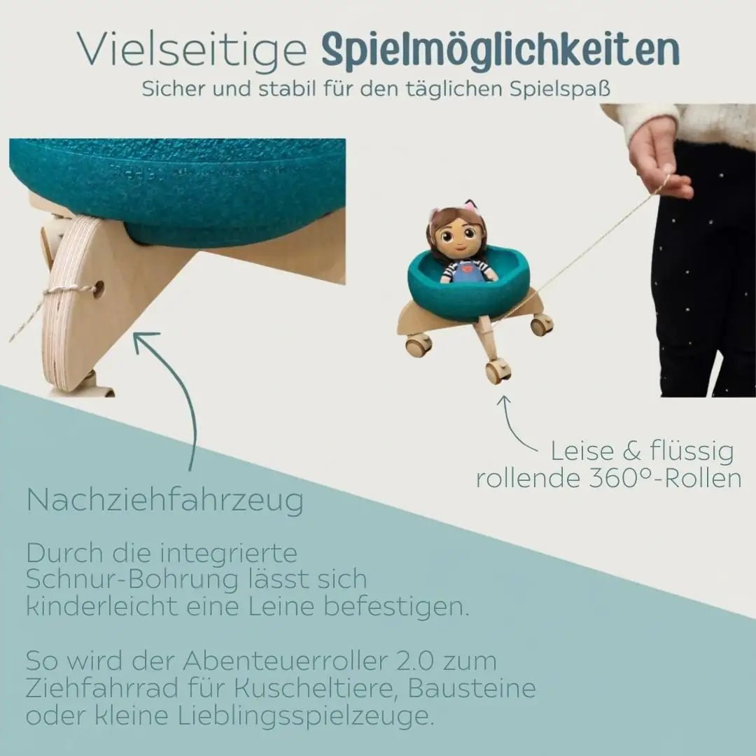 STAPELWELT Rollhocker 2.0 aus Holz - wunderwunsch
