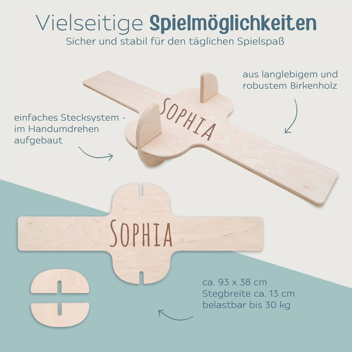 STAPELWELT Abenteuerwippe aus Holz - wunderwunsch