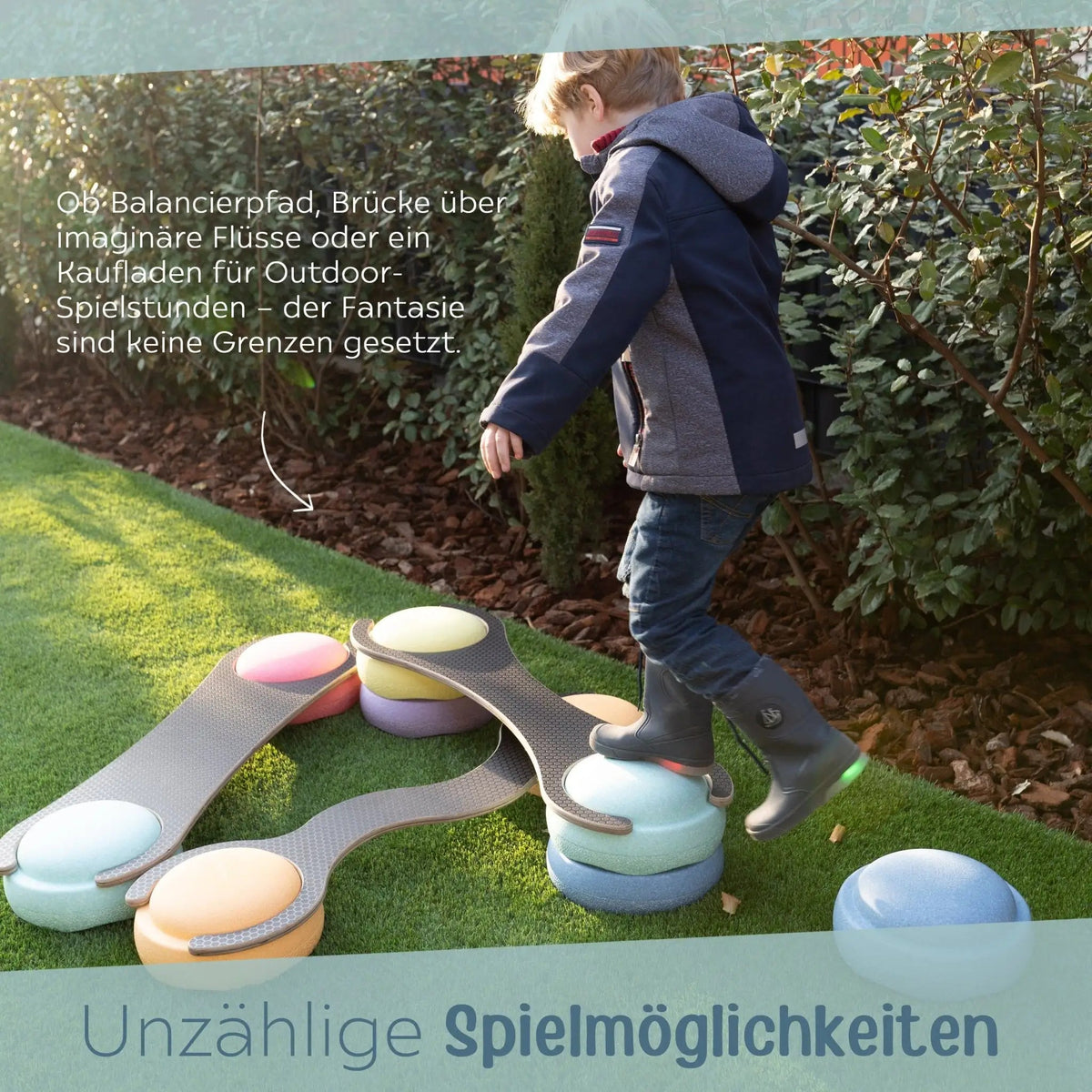 STAPELWELT Outdoor Abenteuerbrücke aus Holz - wunderwunsch