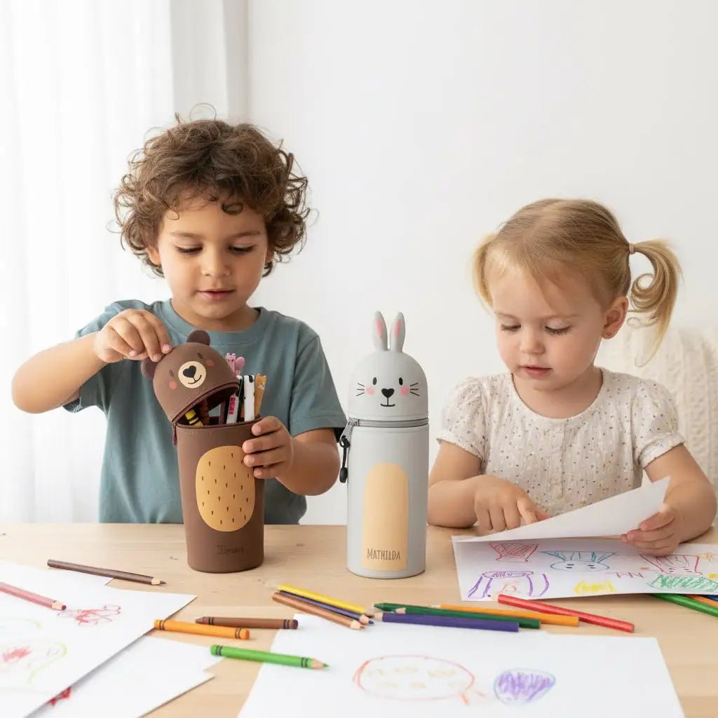 Federmäppchen personalisiert - Bär oder Hase - wunderwunsch