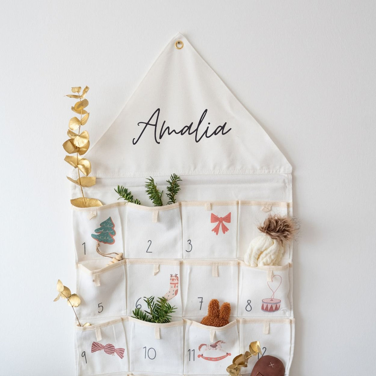 Stoff Adventskalender Mädchen personalisiert - wunderwunsch