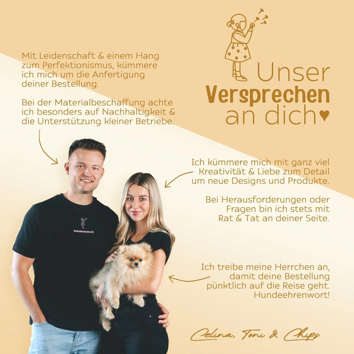 Taufkreuz aus Holz - Blumenkranz - wunderwunsch