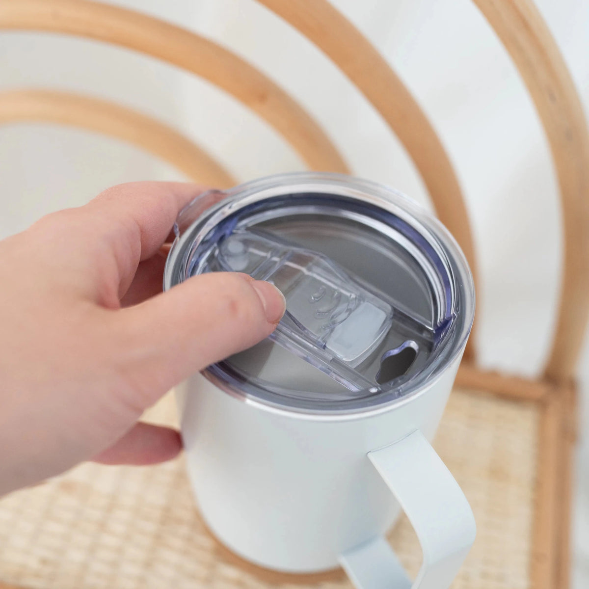 Thermobecher mit Kork - Wunschname - wunderwunsch