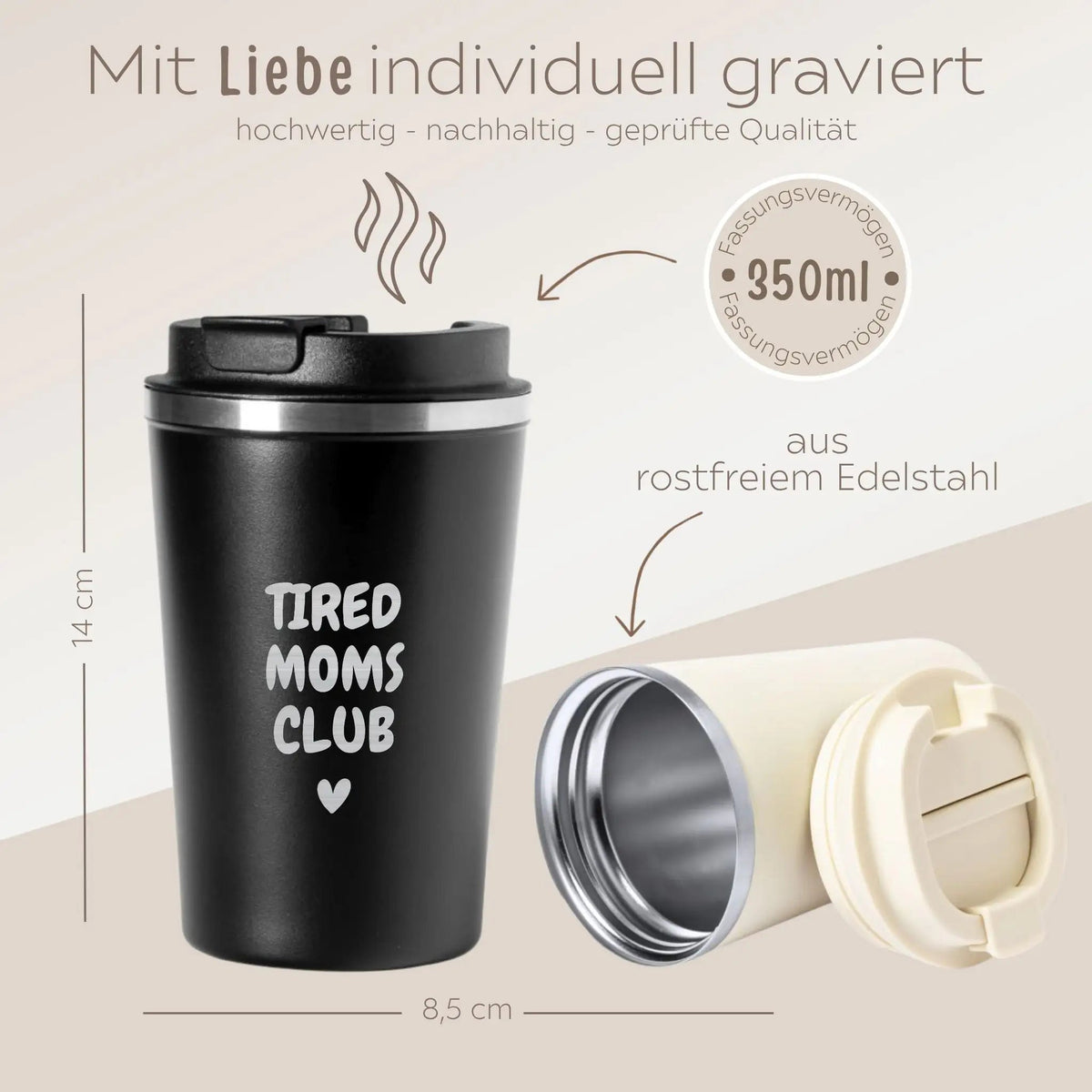 Thermobecher To-Go - Moms Club - wunderwunsch