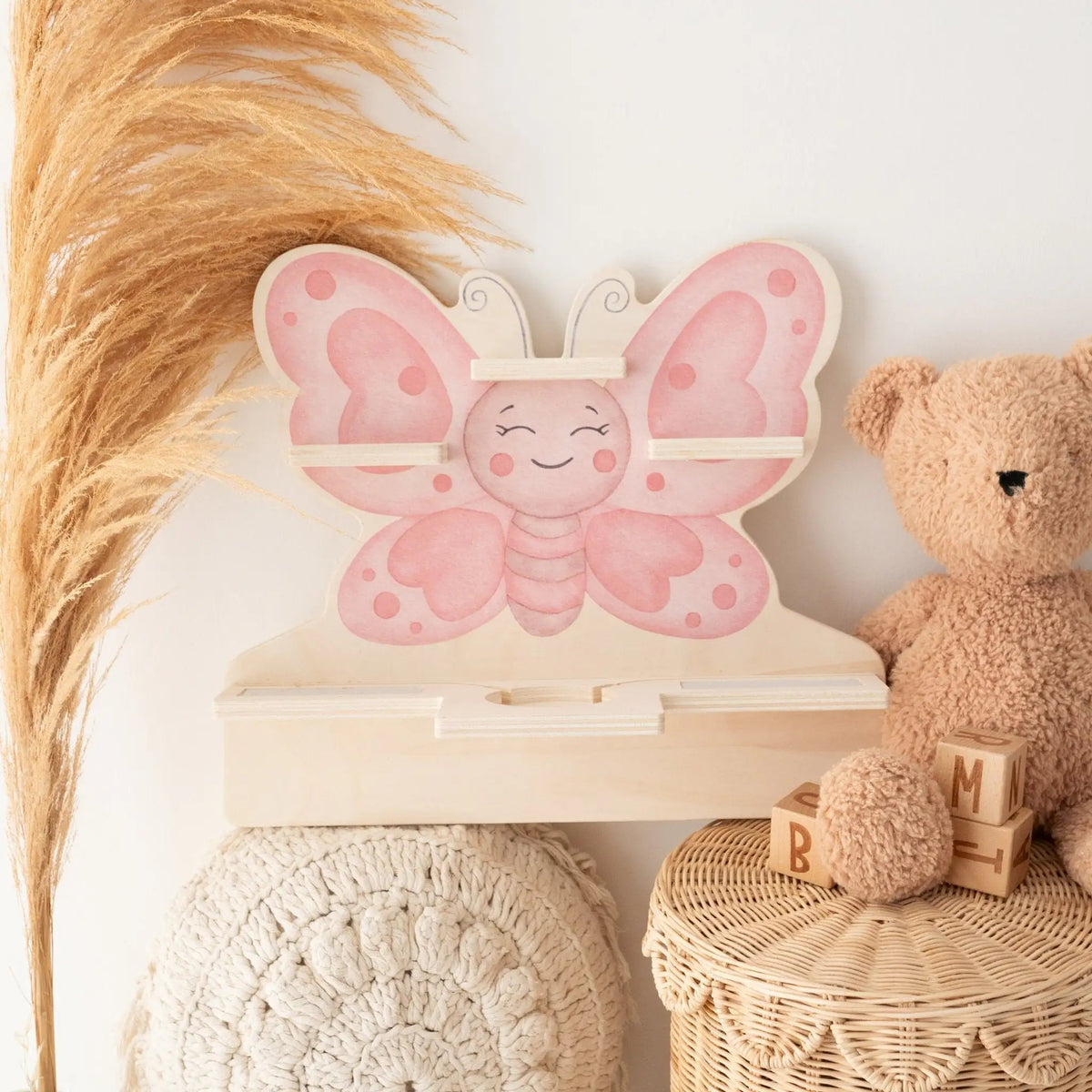 Toniebox Regal Holz - Schmetterling Aquarell - wunderwunsch